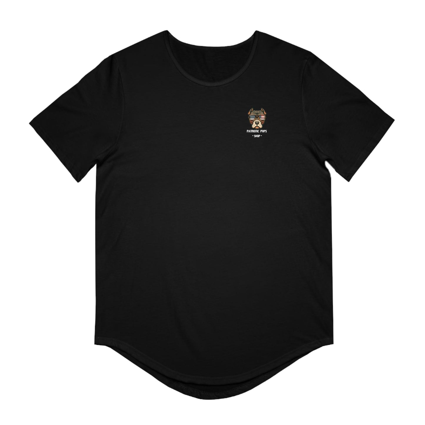 Pitbull Patriotic Pup Curved T- Shirt