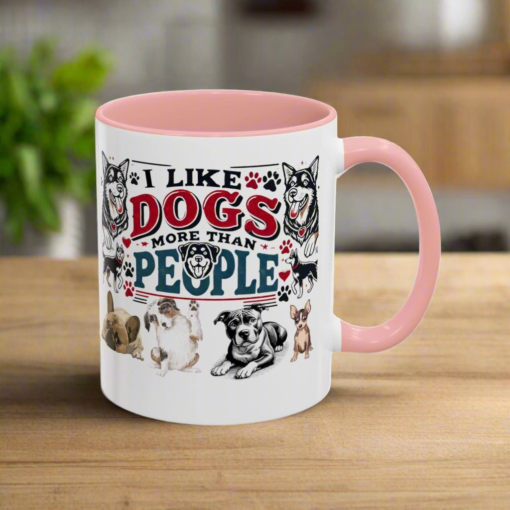I LIKE DOGGGGS Accent Coffee Mug ππ