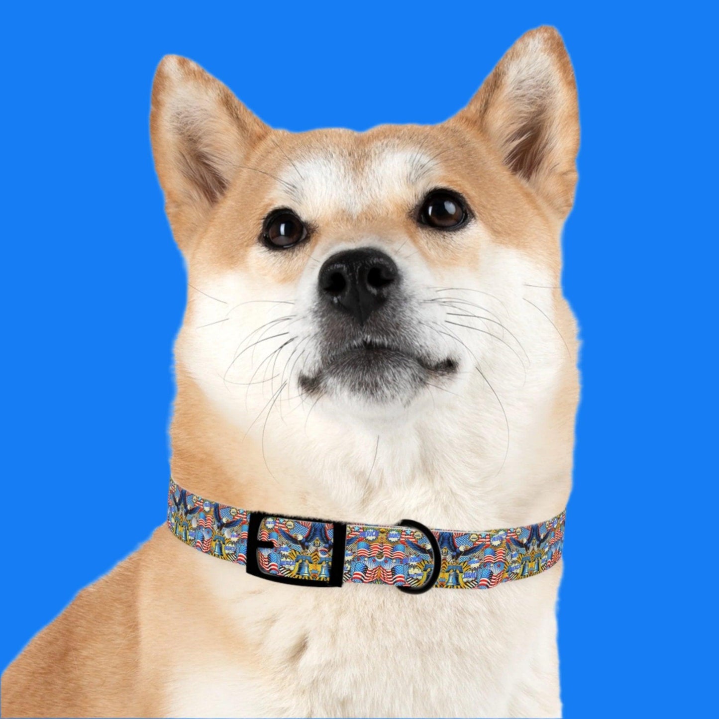 Retro Eagle & Liberty Bell Dog Collar