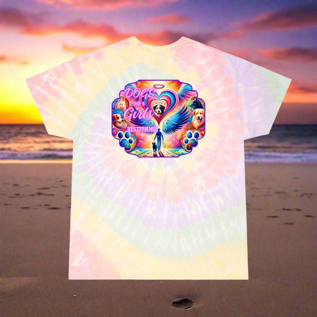 Dogs Are a Girl’s Best Friend Tie-Dye Shirt 🐾🌈