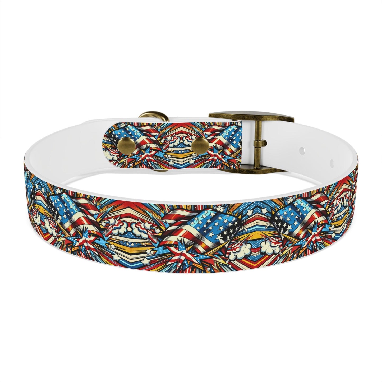 Patriotic Comic-Style Dog Collar πΊπΈ