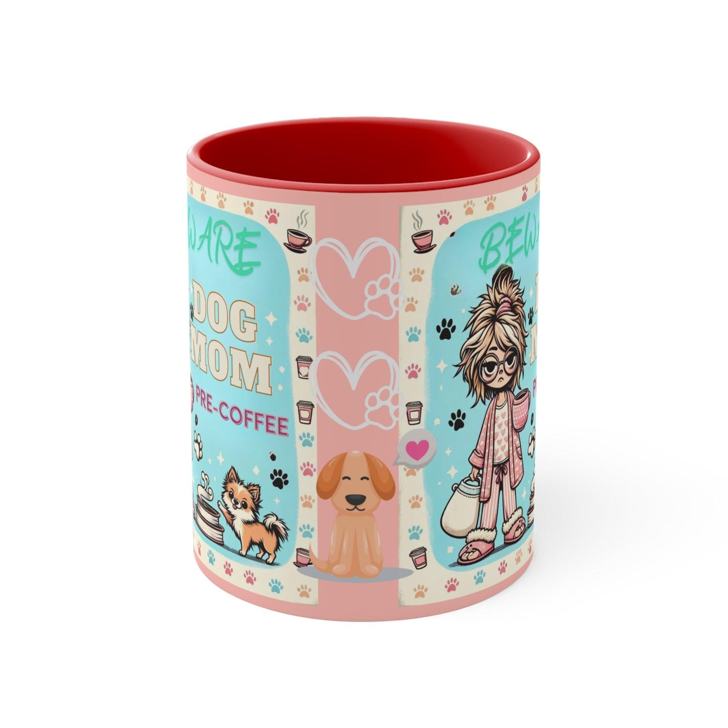 Beware Dog Mom Coffee Mug, 11oz