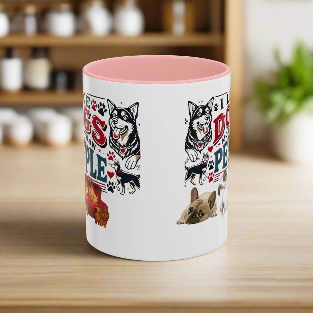 I LIKE DOGGGGS Accent Coffee Mug ππ