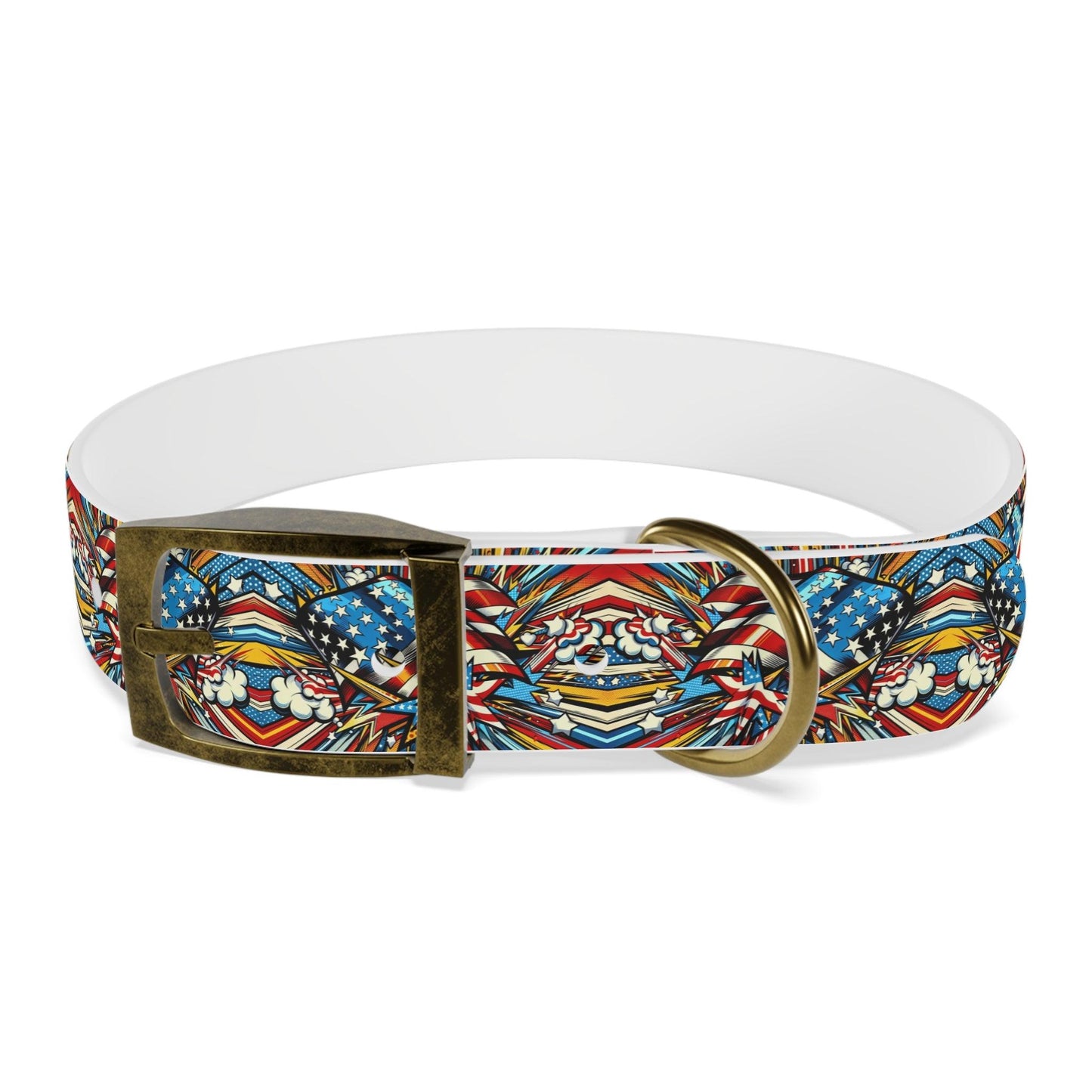 Patriotic Comic-Style Dog Collar πΊπΈ