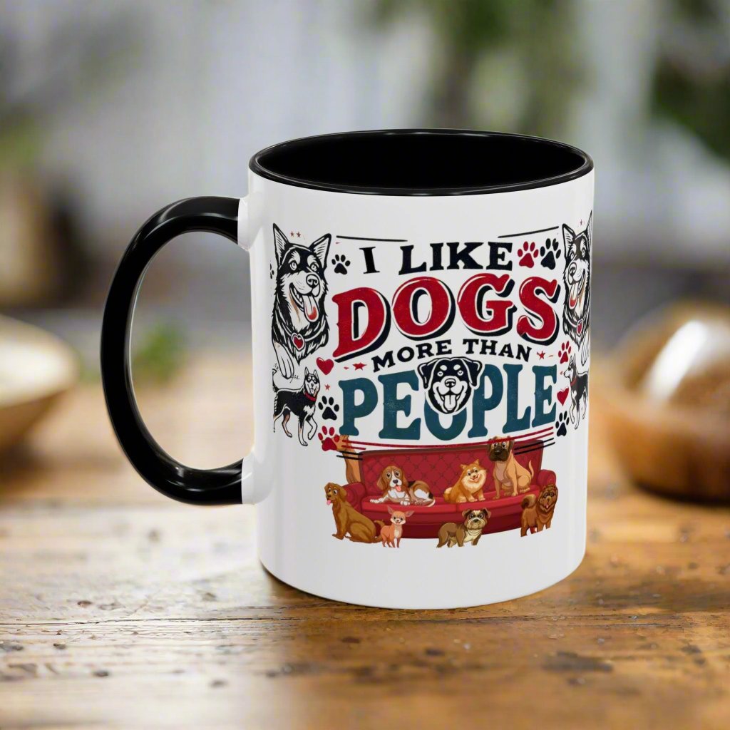 I LIKE DOGGGGS Accent Coffee Mug ππ