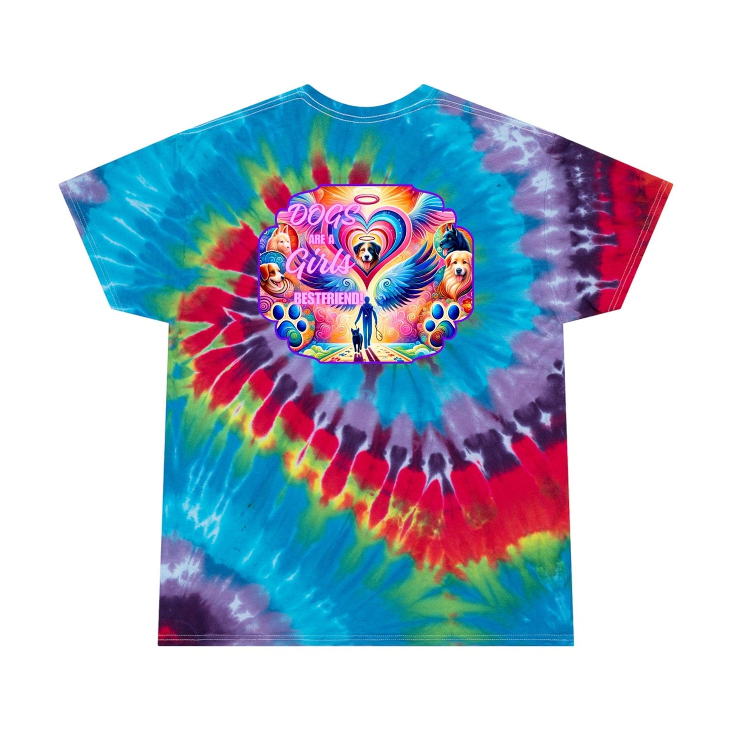 Dogs Are a Girl’s Best Friend Tie-Dye Shirt 🐾🌈