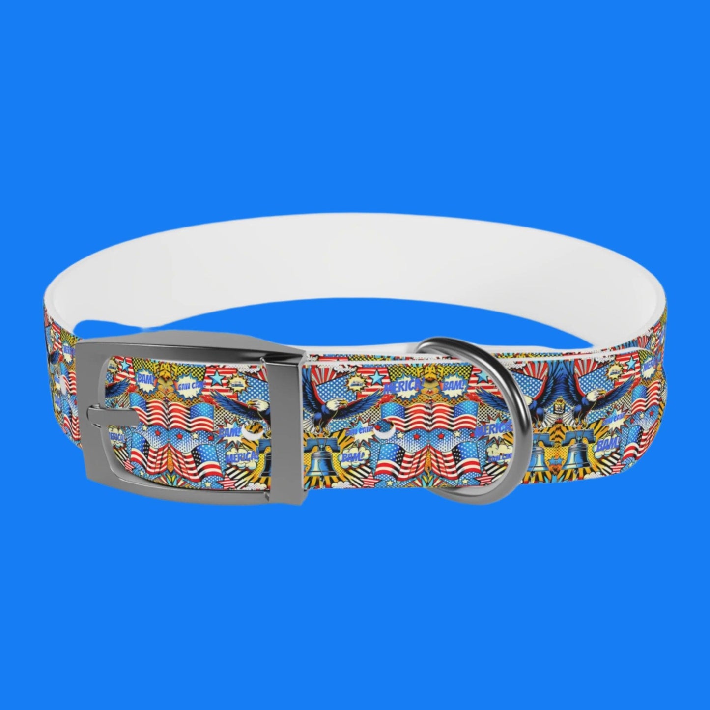 Retro Eagle & Liberty Bell Dog Collar