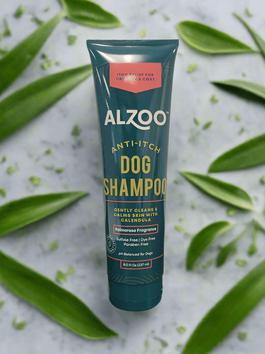 πΏ ALZOO Plant-Based Anti-Itch Dog Shampoo β Soothing Relief with Palmarosa πΈ