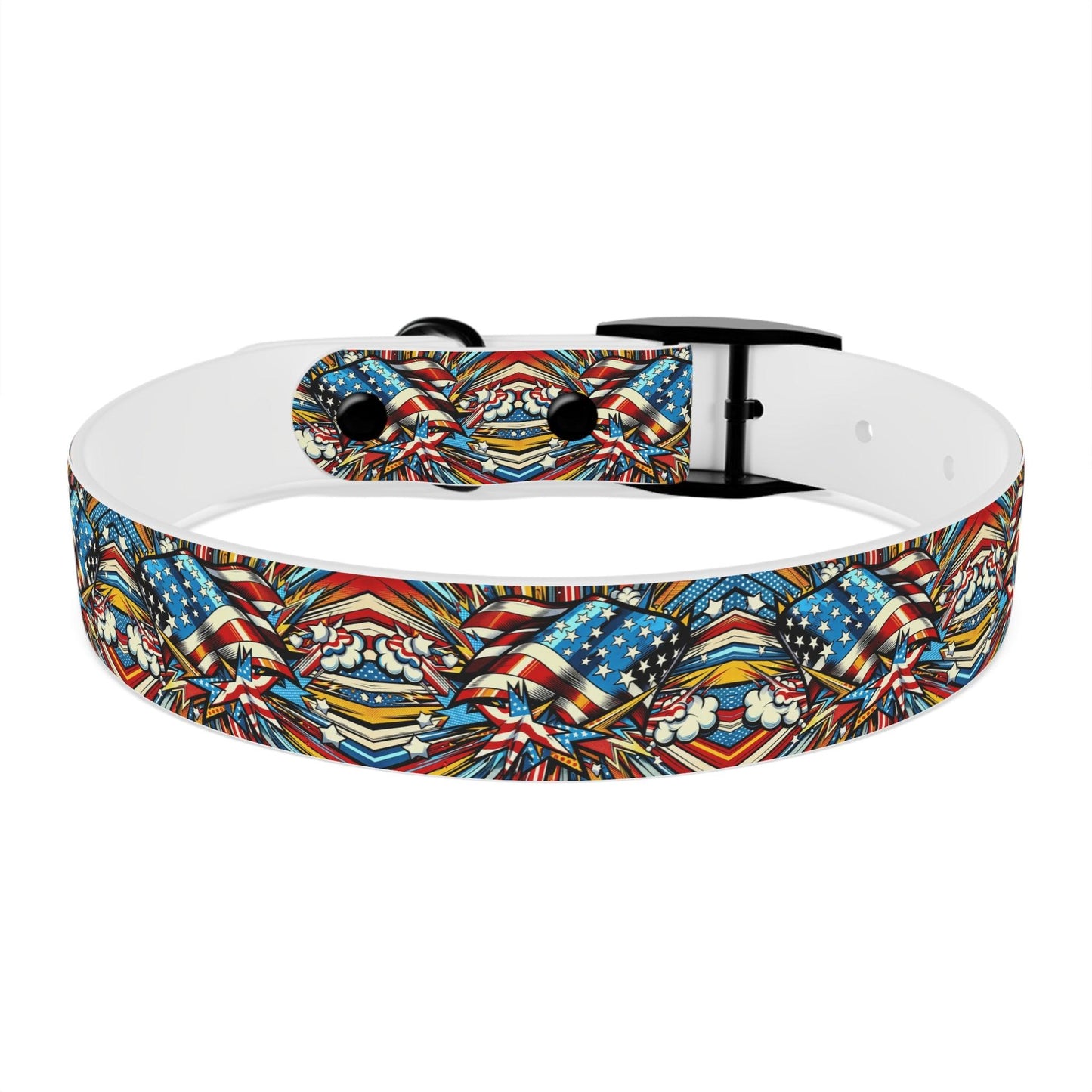 Patriotic Comic-Style Dog Collar πΊπΈ