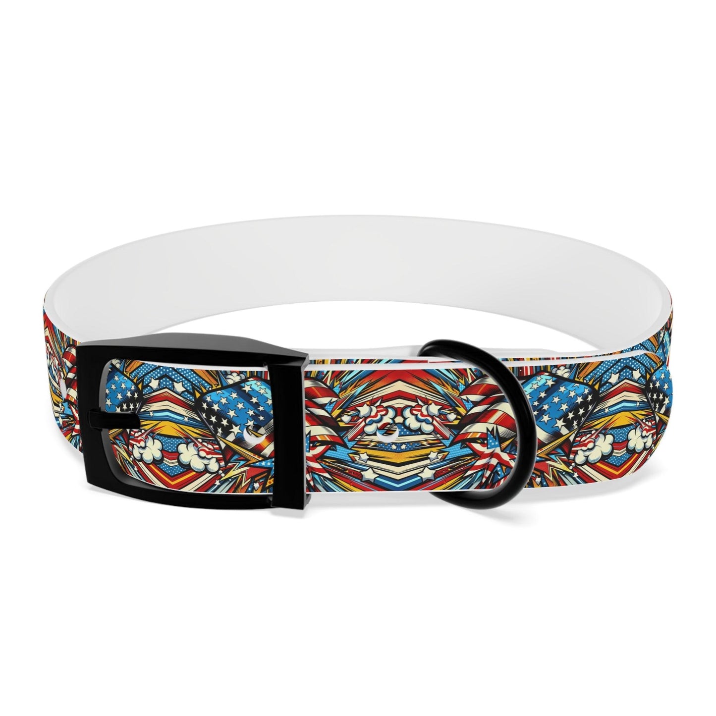 Patriotic Comic-Style Dog Collar πΊπΈ
