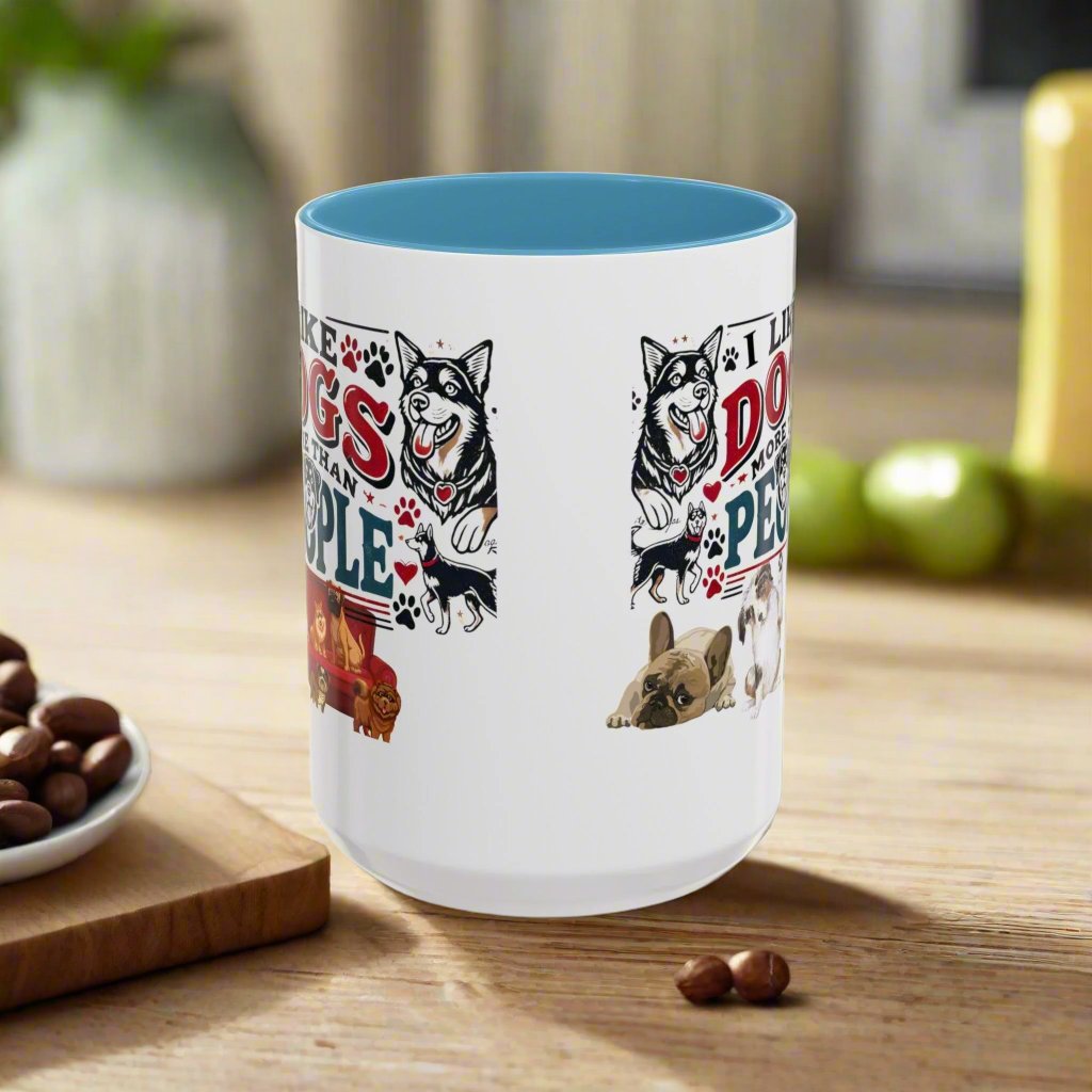 I LIKE DOGGGGS Accent Coffee Mug ππ