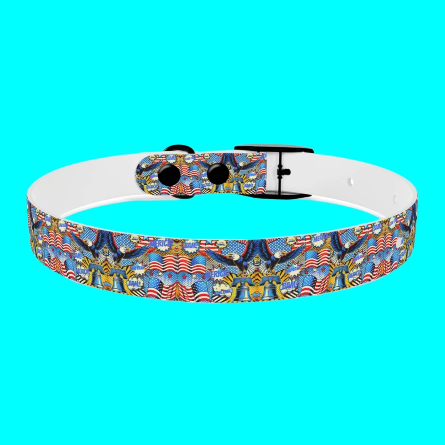 Retro Eagle & Liberty Bell Dog Collar