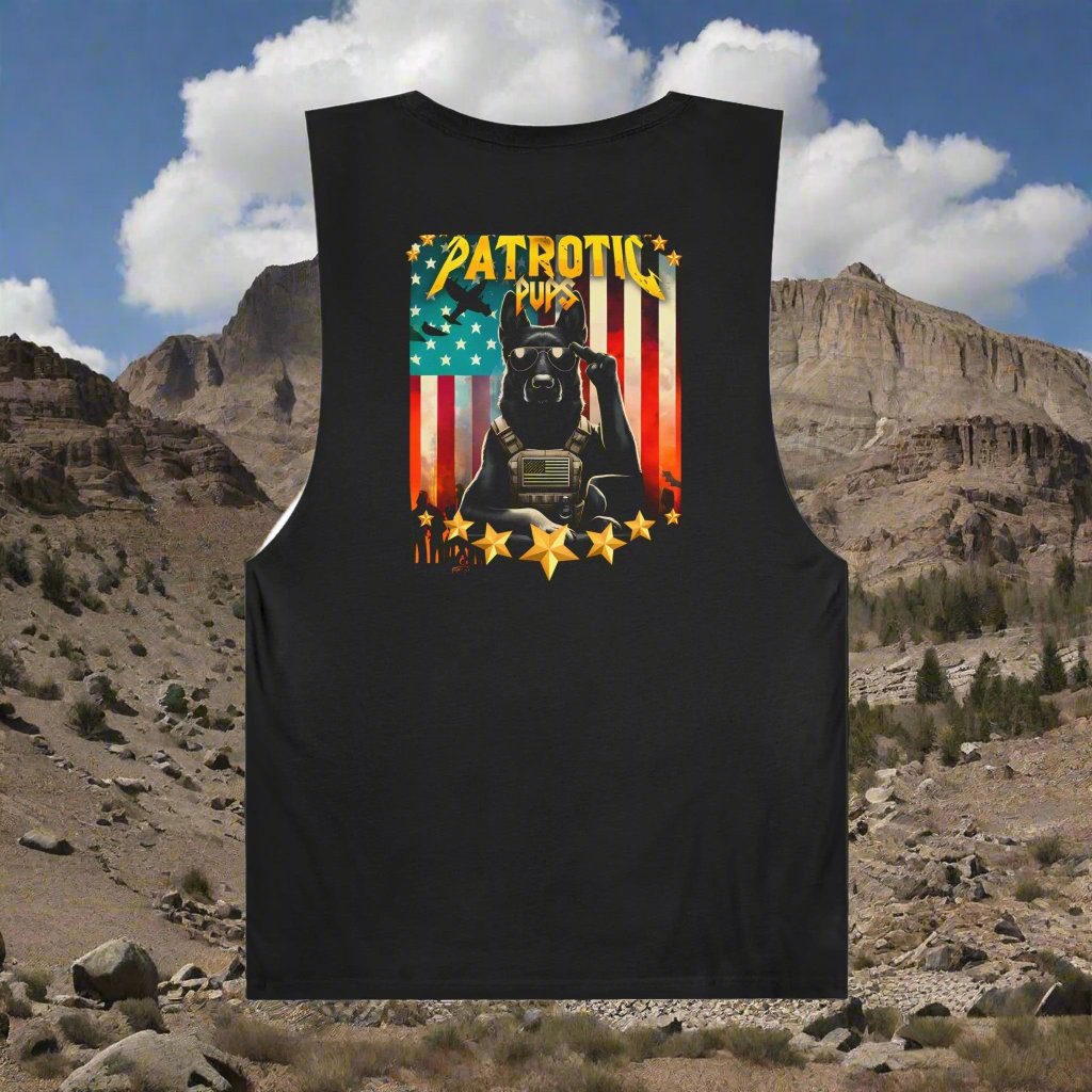 Patriotic Tactical Pups Tank Top πΊπΈπΎ