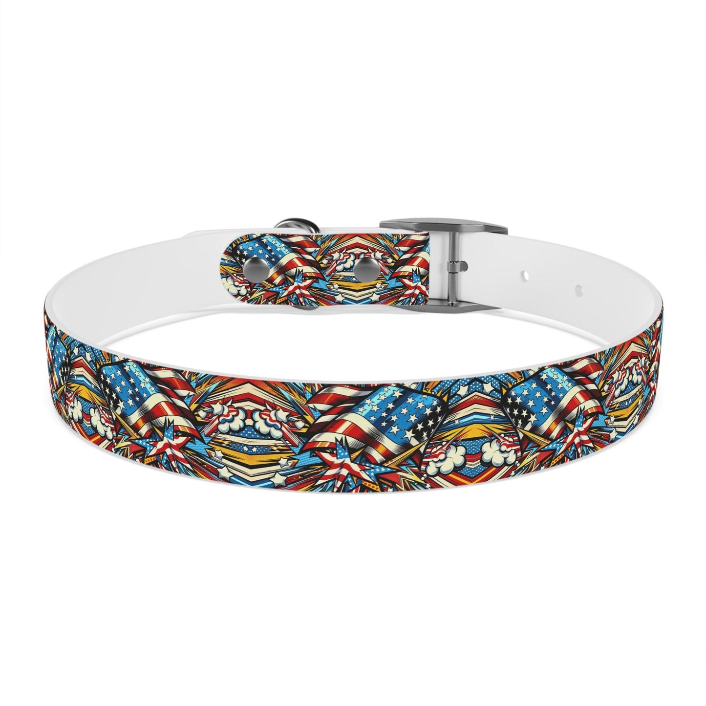 Patriotic Comic-Style Dog Collar πΊπΈ