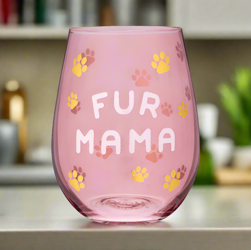 Fur Mama Stemless Wine Glass 🐾🍷 (20oz)
