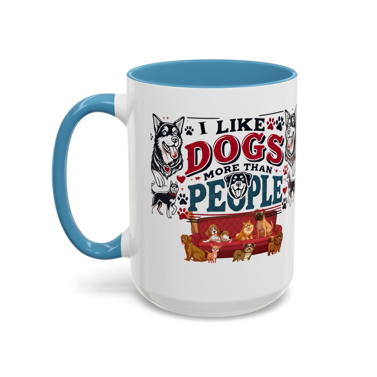 I LIKE DOGGGGS Accent Coffee Mug ππ