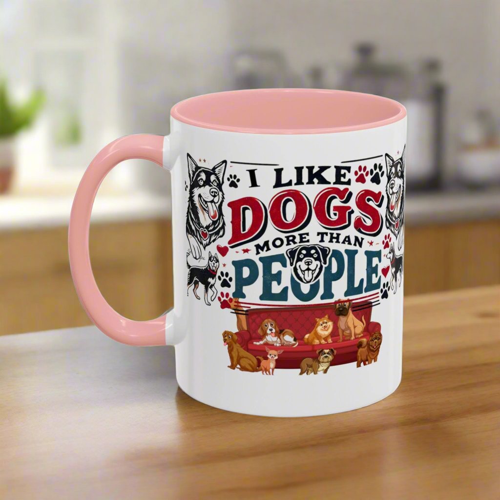 I LIKE DOGGGGS Accent Coffee Mug ππ