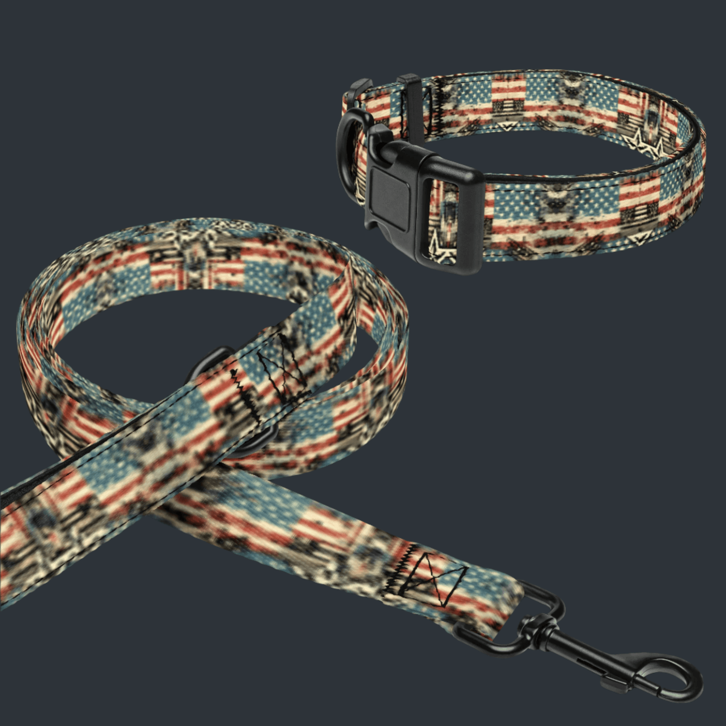 Freedom Voyage Retro Collar and Leash Set