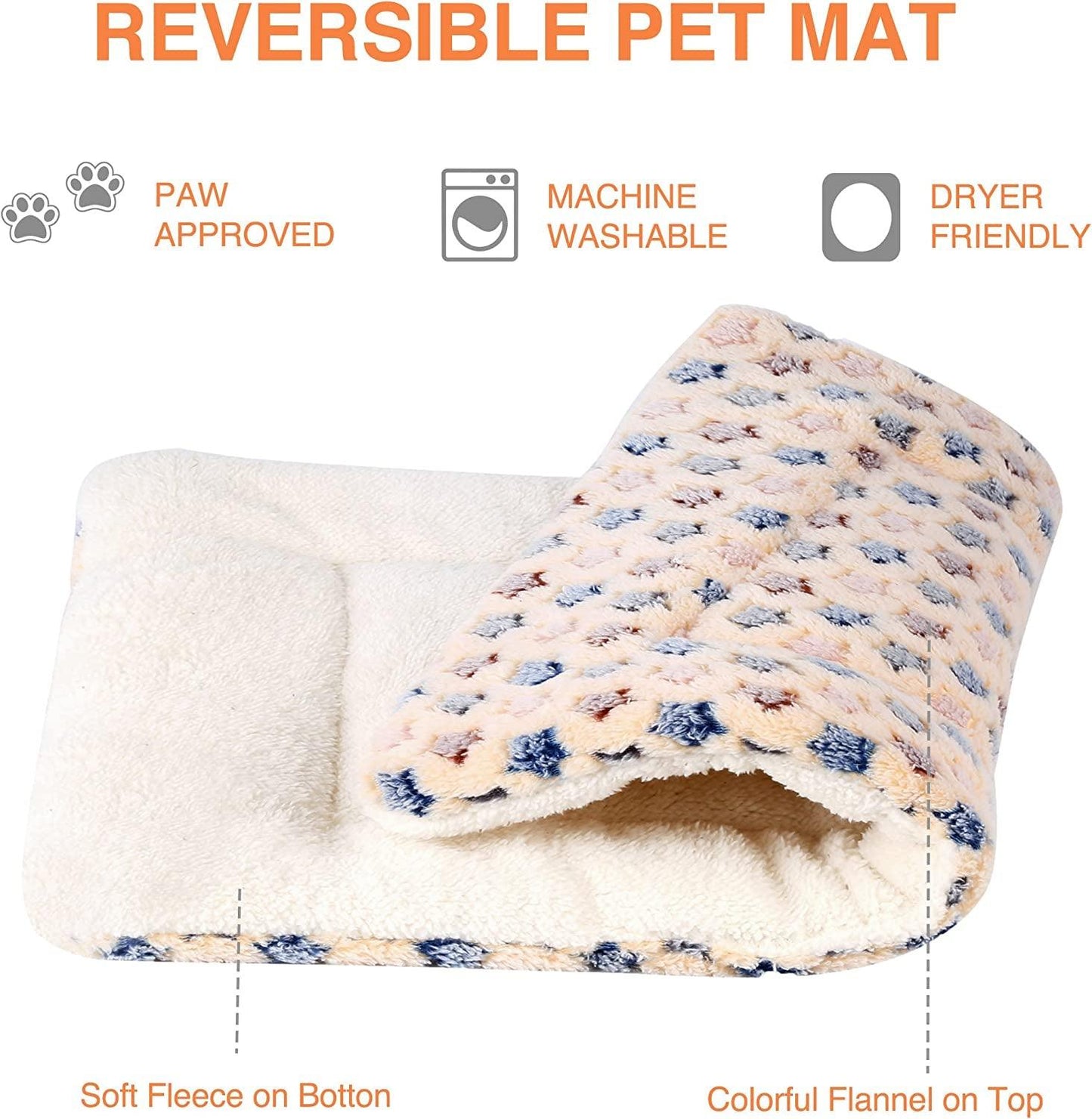 Dog Bed Crate Pad Ultra Soft Pet Bed with Cute Star Print Washable Crate Mat for Large Medium Small Dogs Reversible Fleece Dog Crate Kennel Mat Cat Bed Liner 23 X 18 Inch Brown